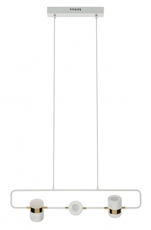 Lustra orizontala design modern Enoch 3 74 cm, auriu/alb, iluminare LED, XCP7598-3.WHITE - King [4]