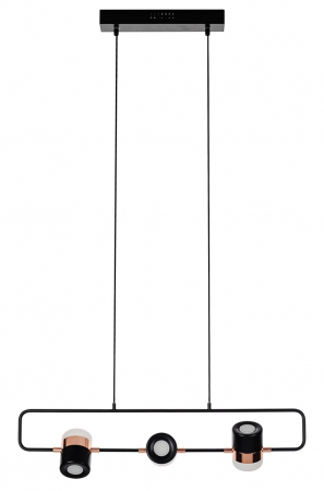 Lustra orizontala design modern Enoch 3 74 cm, cupru/negru, iluminare LED, XCP7598-3 BLACK - King [8]