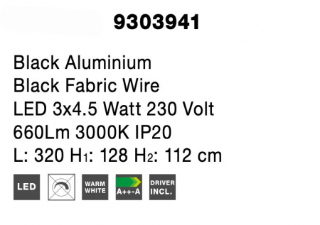 Lustra pe cablu lung cu 3 pendule suspendate LED ziz-zag Chgai, inaltime reglabila, 9303941 - Novaluce [5]