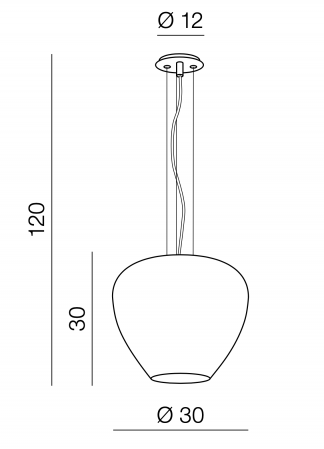 Lustra pe cablu moderna Nadav sticla alba/fumurie, aurie, 30/40 cm, AZ 3180 - Azzardo [3]