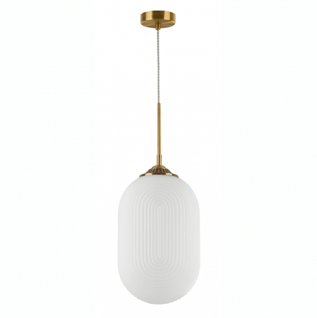 Lustre - Lustra pe fir cilindrica Paz sticla alba/galbena/fumurie, design retro, 9119112 - Novaluce