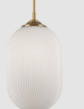 Lustra pe fir cilindrica Paz sticla alba/galbena/fumurie, design retro, 9119111 - Novaluce [6]
