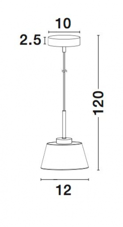 Lustra pe fir eleganta Boncan Ø12 cm, sticla transparenta, metal crom, 1300301301 - Novaluce [3]