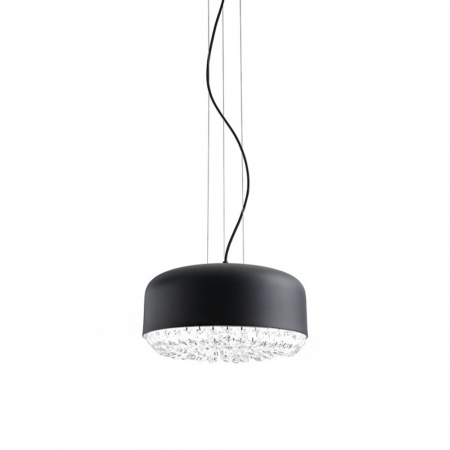 Lustra pe fir rotunda neagra cu cristale Kennet Ø 35/48 cm, design modern, AZ 3163 - Azzardo [1]