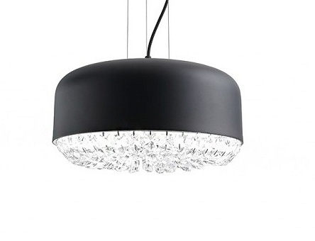 Lustra pe fir rotunda neagra cu cristale Kennet Ø 35/48 cm, design modern, AZ 3163 - Azzardo [3]