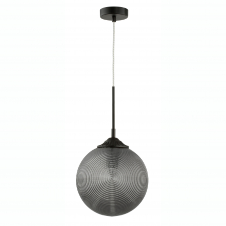 Lustre - Lustra pe fir rotunda Paz Ø25 cm sticla alba/galbena/fumurie, design retro, 9191210 - Novaluce