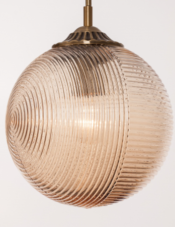 Lustra pe fir rotunda Paz Ø25 cm sticla alba/galbena/fumurie, design retro, 9191212 - Novaluce [16]