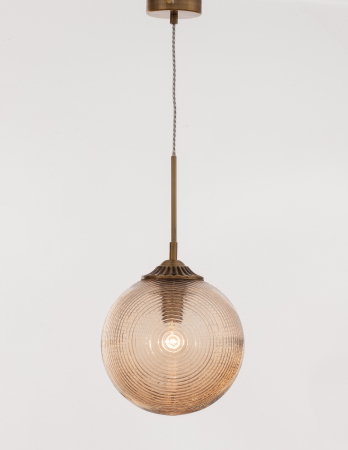 Lustra pe fir rotunda Paz Ø25 cm sticla alba/galbena/fumurie, design retro, 9191212 - Novaluce [15]