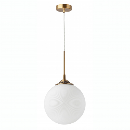 Lustra pe fir rotunda Paz Ø25 cm sticla alba/galbena/fumurie, design retro, 9191212 - Novaluce [0]