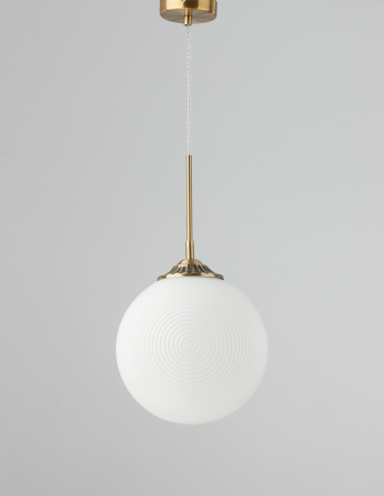 Lustra pe fir rotunda Paz Ø25 cm sticla alba/galbena/fumurie, design retro, 9191212 - Novaluce [2]