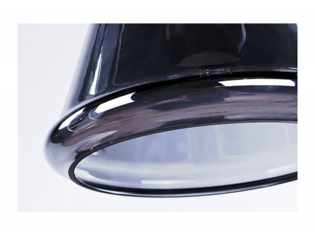 Lustra pe fir tip clopot sticla fumurie Zinia 22,5x25 cm, design industrial/retro, AZ 0453 - Azzardo [1]