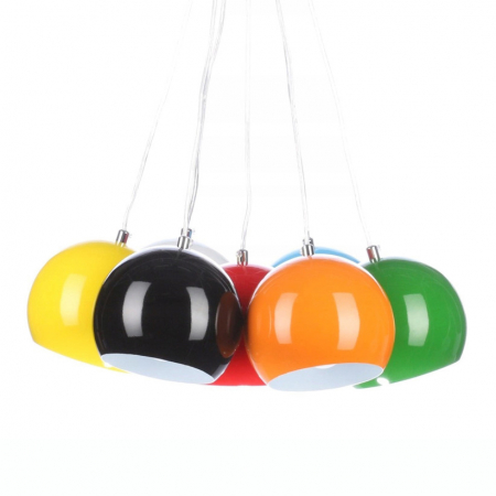 Lustre - Lustra pendul 7 globuri multicolore metal Clopas 45 Ø cm, design modern, AZ 1324 - Azzardo