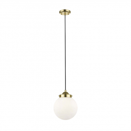 Lustre - Lustra pendul alb/auriu RIANO, inaltime reglabila, metal/sticla, 003064-011454 - Zumaline