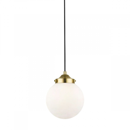 Lustra pendul alb/auriu RIANO, inaltime reglabila, metal/sticla, 003064-011454 - Zumaline [1]