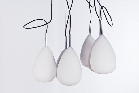 Lustra pendul alba Ares 6 becuri 46x46 cm, sticla/metal crom, AZ 0157 - Azzardo [2]
