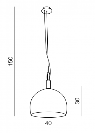 Lustra pendul alba rotunda Oluf 40x30 cm, metal/acril, AZ 2469 - Azzardo [2]