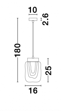Lustra pendul aurie Rock LED dimabil, forma sectiune piatra, 9160281 - Novaluce [3]