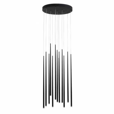 Lustre - Lustra pendul Cenk 45x75 cm 12 becuri, metal, negru/crom/auriu/alb, iluminare LED, AZ 3419 - Azzardo