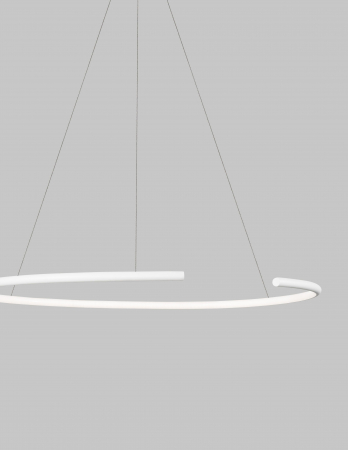 Lustra pendul cerc LED alba/neagra Vilma Ø30 cm, stil minimalist, 9010021 - Novaluce [2]