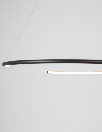 Lustra pendul cerc LED alba/neagra Vilma Ø30 cm, stil minimalist, 9010021 - Novaluce [13]