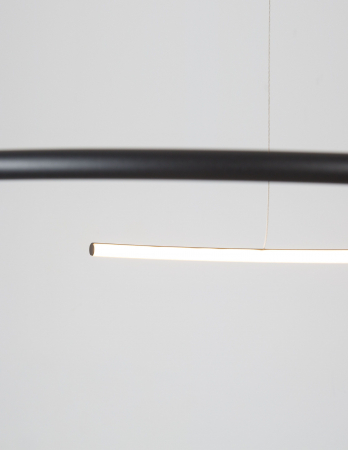 Lustra pendul cerc LED alba/neagra Vilma Ø30 cm, stil minimalist, 9010021 - Novaluce [12]
