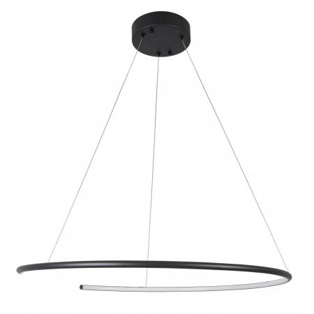 Lustre - Lustra pendul cerc LED alba/neagra Vilma Ø30 cm, stil minimalist, 9010023 - Novaluce
