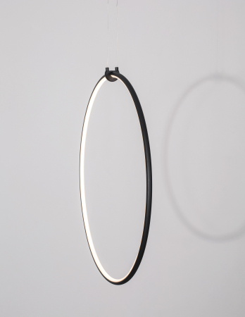 Lustra pendul cerc negru Nikom Ø68 cm iluminare LED dimabila, design minimalist, 9820591 - Novaluce [5]
