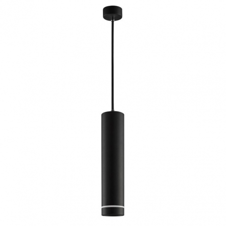 Lustre - Lustra pendul cilindric negru/alb Lanto, metal, inaltime reglabila, 9387003 - Novaluce