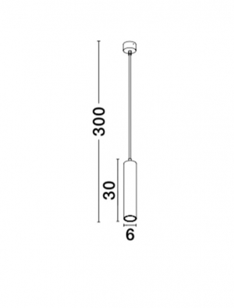 Lustra pendul cilindric negru/alb Toma, metal, inaltime reglabila, 834870 - Novaluce [3]