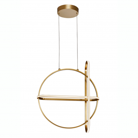 Lustre - Lustra pendul dimabila rotunda LED Nojus aurie/neagra cu 3 piese, design modern, 9114862 - Novaluce