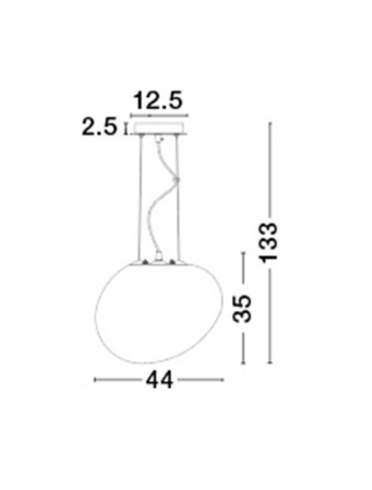 Lustra pendul din sticla alba Roder Ø 32/44 cm, inaltime reglabila, 4619601 - Novaluce [2]
