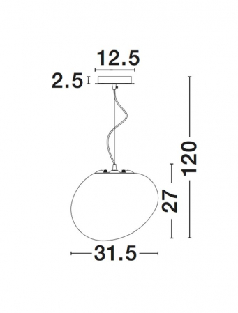 Lustra pendul din sticla alba Roder Ø 32/44 cm, inaltime reglabila, 4619601 - Novaluce [6]