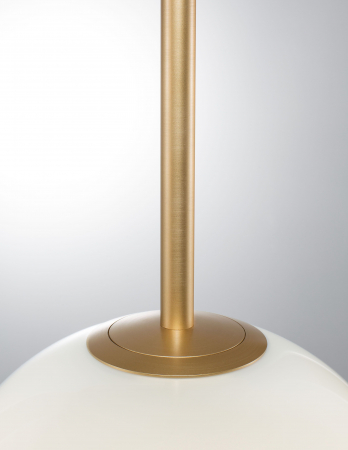 Lustra pendul glob alb cu auriu Ganiza Ø25 cm, sticla opal, E27, 9960612 - Novaluce [4]