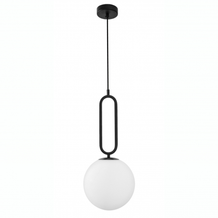 Lustra pendul glob alb cu auriu/negru Junia Ø20/25 cm, design modern, sticla/metal, 9191251 - Novaluce [17]