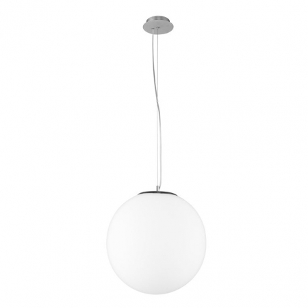 Promotii - Lustra pendul glob de sticla alba Ebra Ø 30/40/50 cm, inaltime reglabila, 620422 - Novaluce