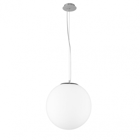 Lustre - Lustra pendul glob de sticla alba Ebra Ø 30/40/50 cm, inaltime reglabila, 620423 - Novaluce