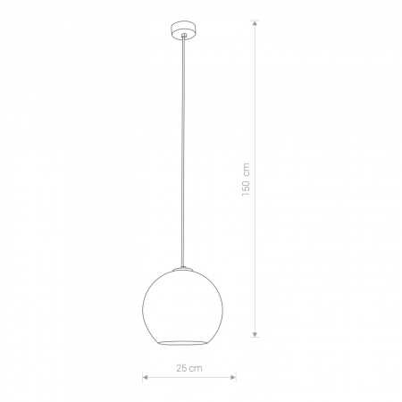Lustra pendul glob sticla fumuriu/crom/cupru/auriu Mabel, inaltime fixa 150 cm, 9058 - Nowodworski [1]