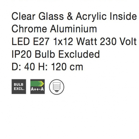 Lustra pendul glob sticla si interior acrilic Zavia, diverse dimensiuni, inaltime reglabila, 9361741 - Novaluce [2]