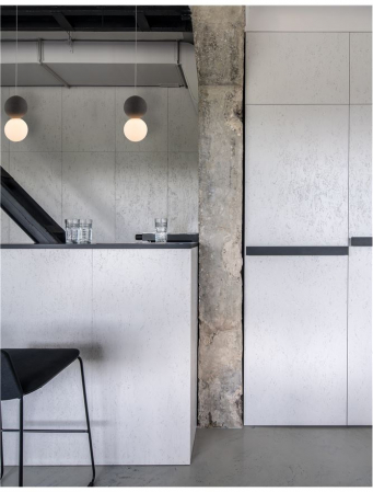 Lustra pendul gri/alba beton Chiro Ø 10 cm, abajur sferic de sticla, inaltime reglabila, 9704192 - Novaluce [9]