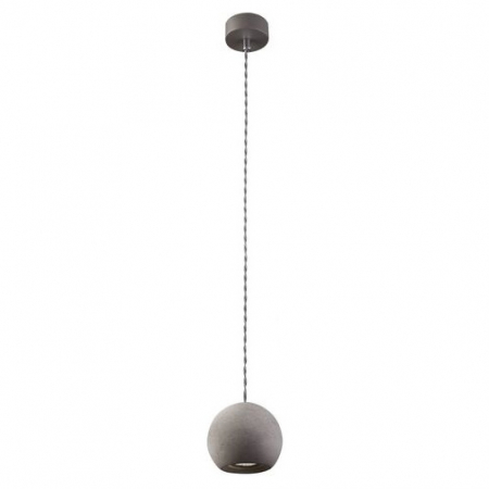 Lichidare stoc - Lustra pendul gri inaltime reglabila, design Nikan, abajur beton glob, 9696 - Nowodworski