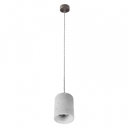 Lichidare stoc - Lustra pendul gri inaltime reglabila, design Rahim, abajur cilindric beton, 9391 - Nowodworski