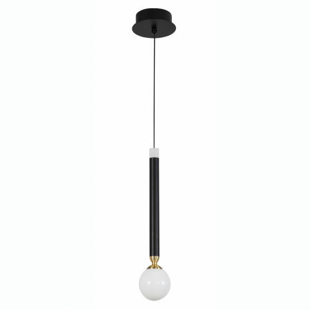 Promotii - Lustra pendul LED Binay negru cu auriu, design modern, 9157901 - Novaluce