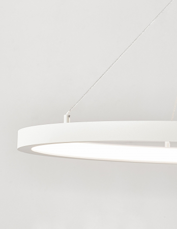 Lustra pendul LED dimabila Rayen 60 cm alba/neagra/aurie tip inel, design minimalist, 9172635 - Novaluce [9]