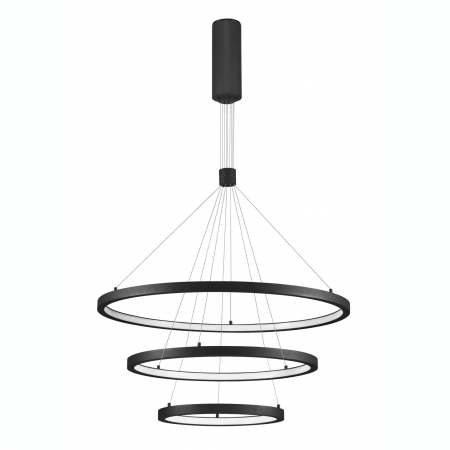Lustra pendul LED dimabila Rayen alba/neagra/aurie, 3 piese tip inel, design minimalist, 9175108 - Novaluce [9]