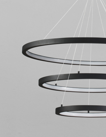 Lustra pendul LED dimabila Rayen alba/neagra/aurie, 3 piese tip inel, design minimalist, 9175108 - Novaluce [10]
