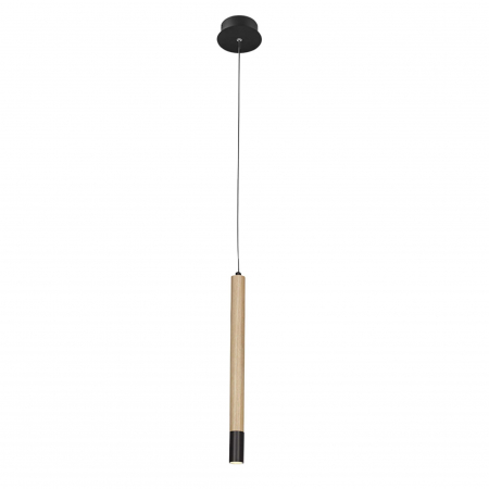 Lustre - Lustra pendul lemn/metal negru Elodi, design modern, iluminare LED, AZ 3339 - Azzardo