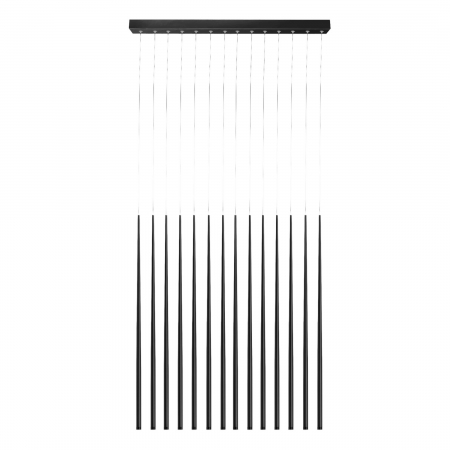 Lustra liniara cu pendule Cenk 45 cm 14 becuri, metal, negru/crom/auriu/alb, iluminare LED, AZ 3423 - Azzardo [0]
