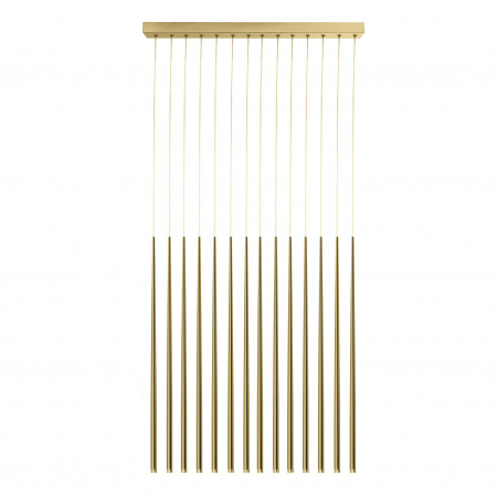 Lustra liniara cu pendule Cenk 45 cm 14 becuri, metal, negru/crom/auriu/alb, iluminare LED, AZ 3423 - Azzardo [1]