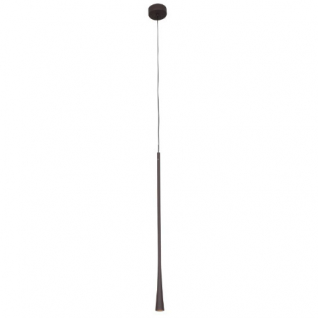 Lustre - Lustra pendul maro iluminare LED Deus Ø 3 cm inaltime reglabila 60-160 cm, P0338 - Maxlight