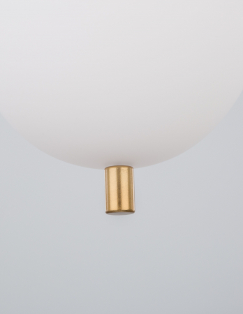 Lustra pendul moderna alb cu auriu forma alungita Felicia Small 15,8x23 cm, sticla/metal, 9624066 - Novaluce [4]